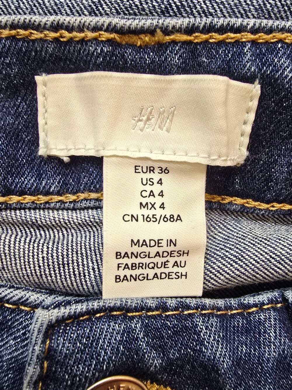 H&M Wide High Ankle Jeans - Dark Denim Blue - Picture 6 of 7